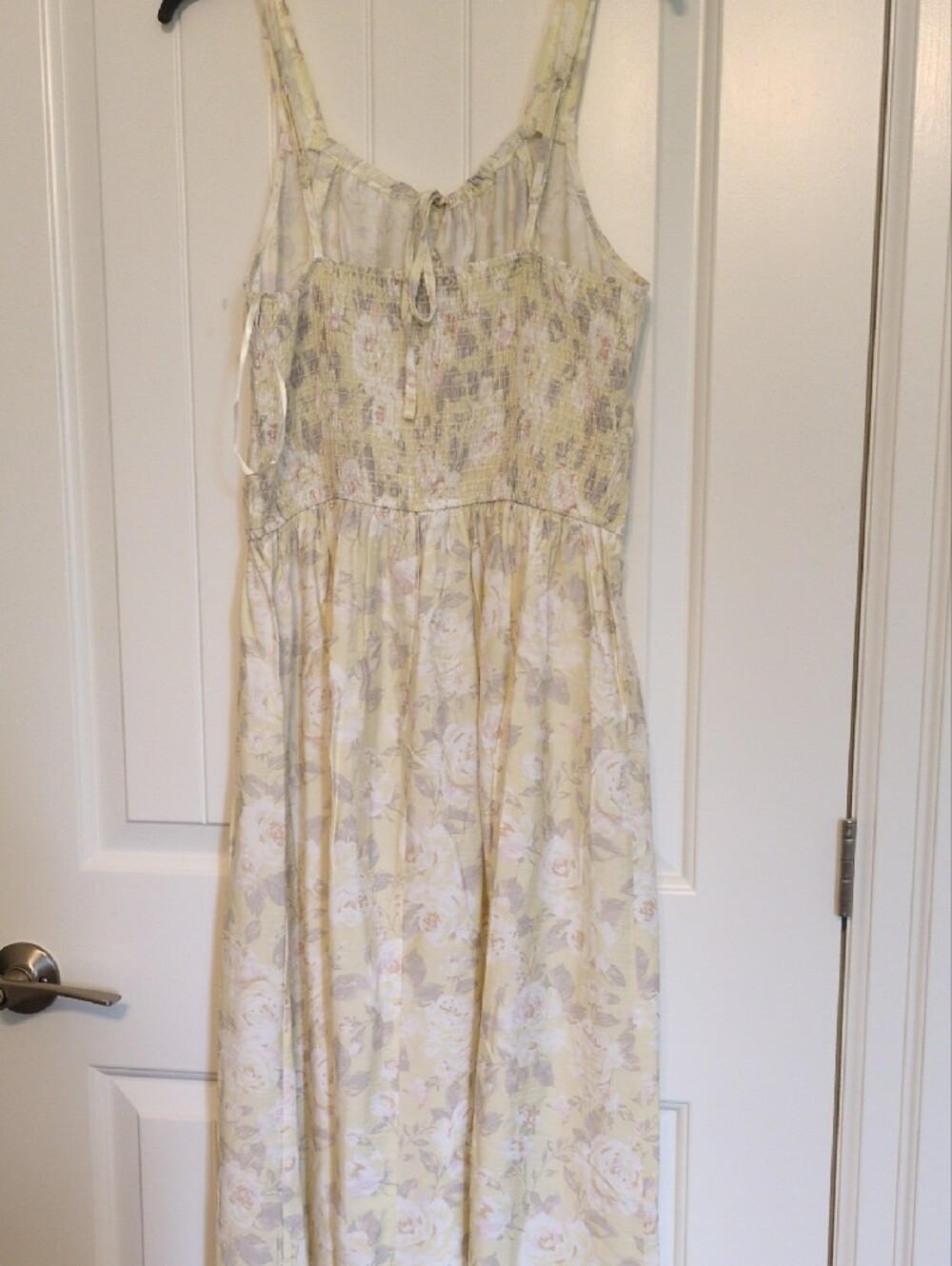 Women's Cream Floral Maxi Dress - Picture 13 of 13